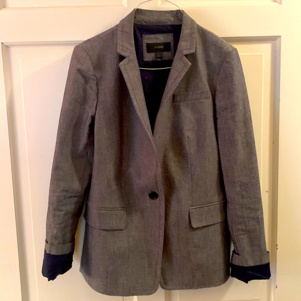 J. Crew Chambray Blazer
